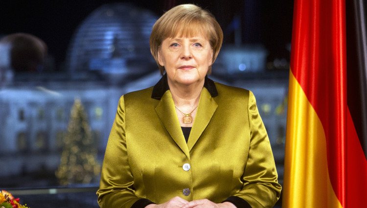 Angela Merkel durante el discurso de Navidad 2013