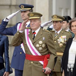 Los Reyes Juan Carlos y Sofía y los Príncipes Felipe y Letizia en la Pascua Militar 2014