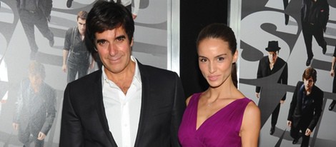 David Copperfield y Chloe Gosselin en la premier de 'Ahora me ves...'