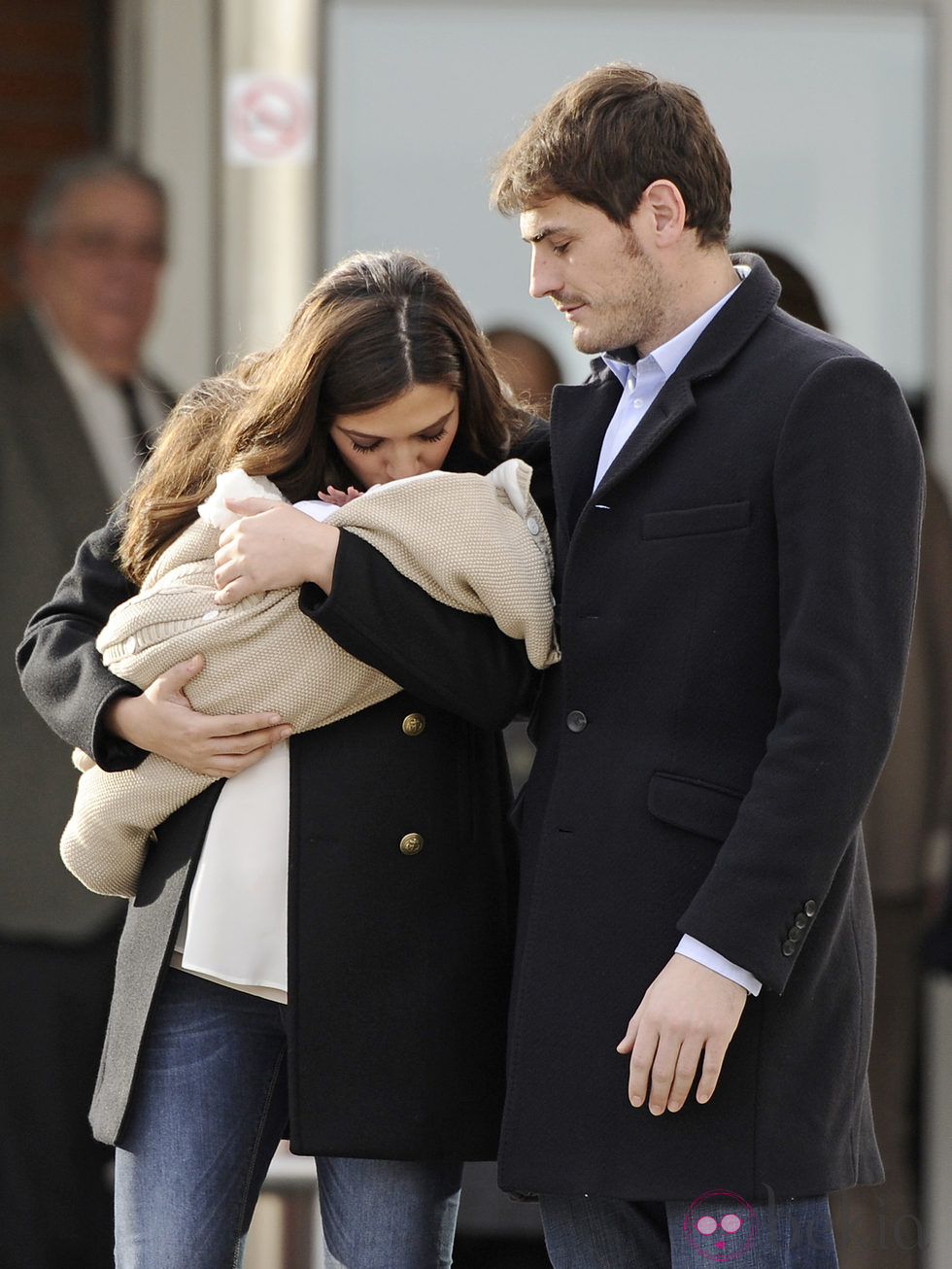 Iker Casillas y Sara Carbonero con su hijo Martín 