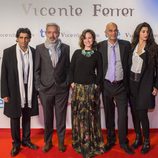 Ajay Jheti, Imanol Arias, Aída Folch, Santino Brady y Alba Flores en el estreno de 'Vicente Ferrer'