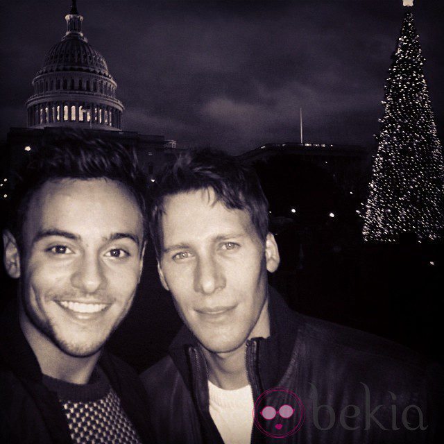 Tom Daley y Dustin Lance Black en Washington