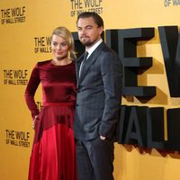 Leonardo DiCaprio y Margot Robbie en la premiere de 'El lobo de Wall Street' en Londres