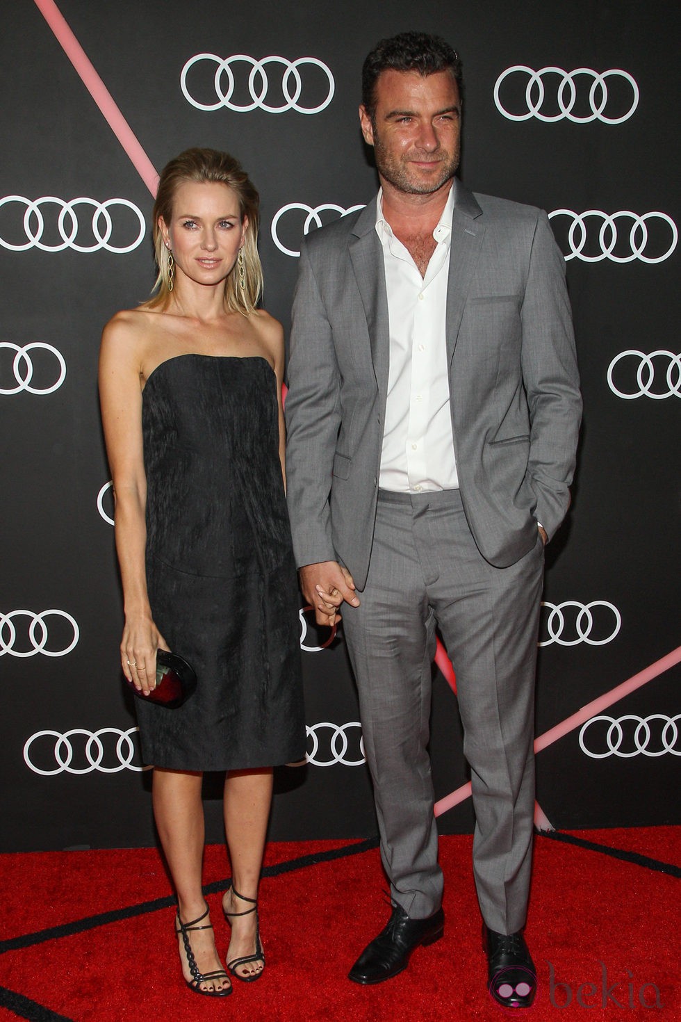 Naomi Watts y Liev Schreiber en el cocktail previo a los Globos de Oro 2014