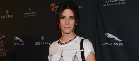 Sandra Bullock a su llegada a la fiesta previa a los premios BAFTA 2014