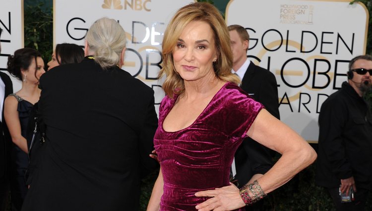 Jessica Lange en la alfombra roja de los Globos de Oro 2014