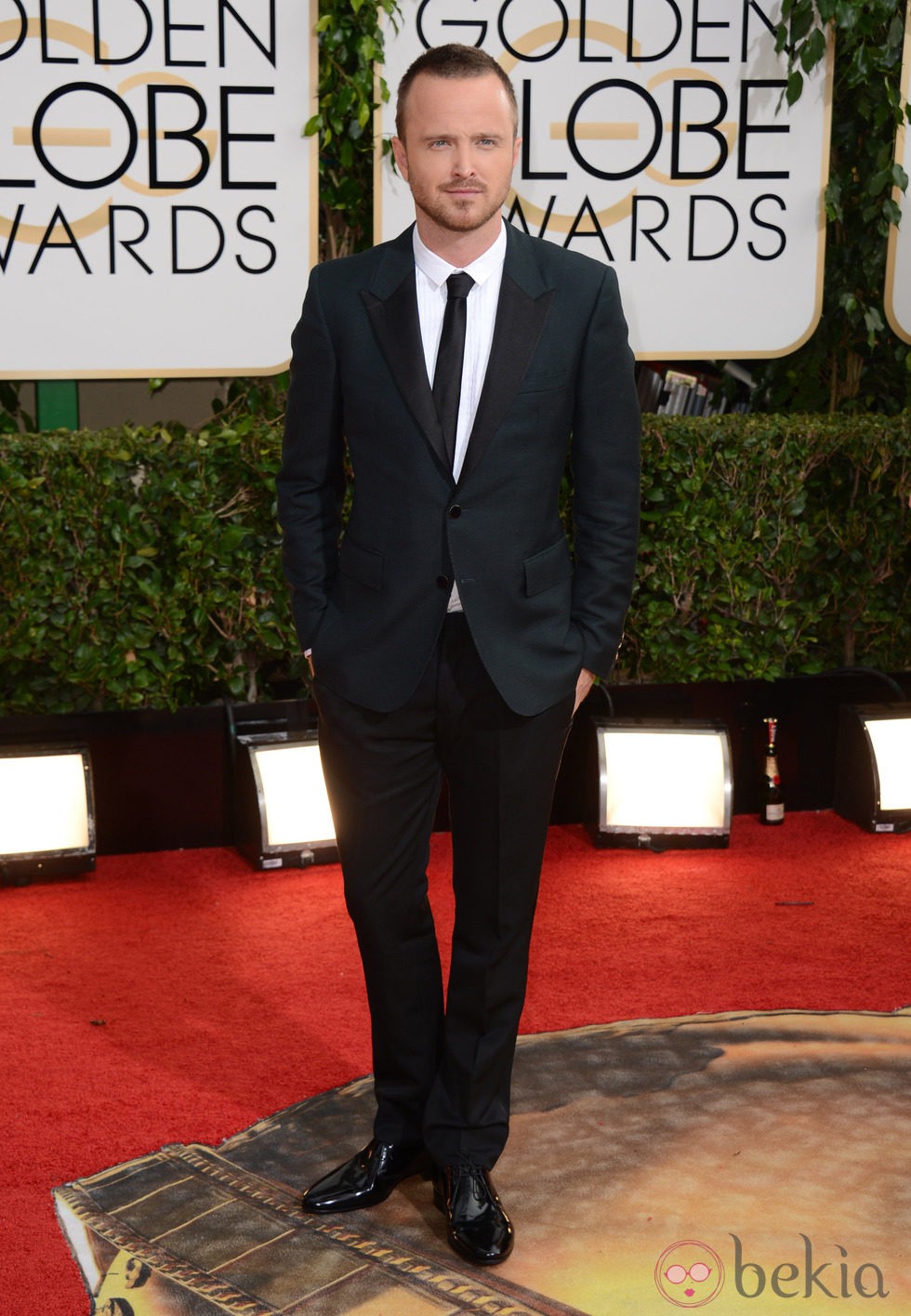 Aaron Paul en la alfombra roja de los Globos de Oro 2014