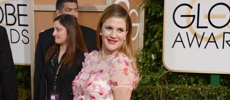 Drew Barrymore en la alfombra roja de los Globos de Oro 2014