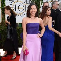 Aubrey Plaza en la alfombra roja de los Globos de Oro 2014