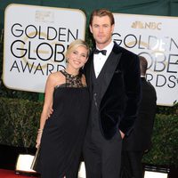 Chris Hemsworth y Elsa Pataky en la alfombra roja de los Globos de Oro 2014