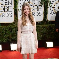 Taissa Farmiga en la alfombra roja de los Globos de Oro 2014