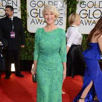 Helen Mirren en la alfombra roja de los Globos de Oro 2014