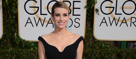 Emma Roberts en la alfombra roja de los Globos de Oro 2014