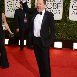 Jimmy Fallon en la alfombra roja de los Globos de Oro 2014