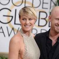 Robin Wright y Ben Foster en la alfombra roja de los Globos de Oro 2014