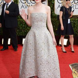 Michelle Dockery en la alfombra roja de los Globos de Oro 2014