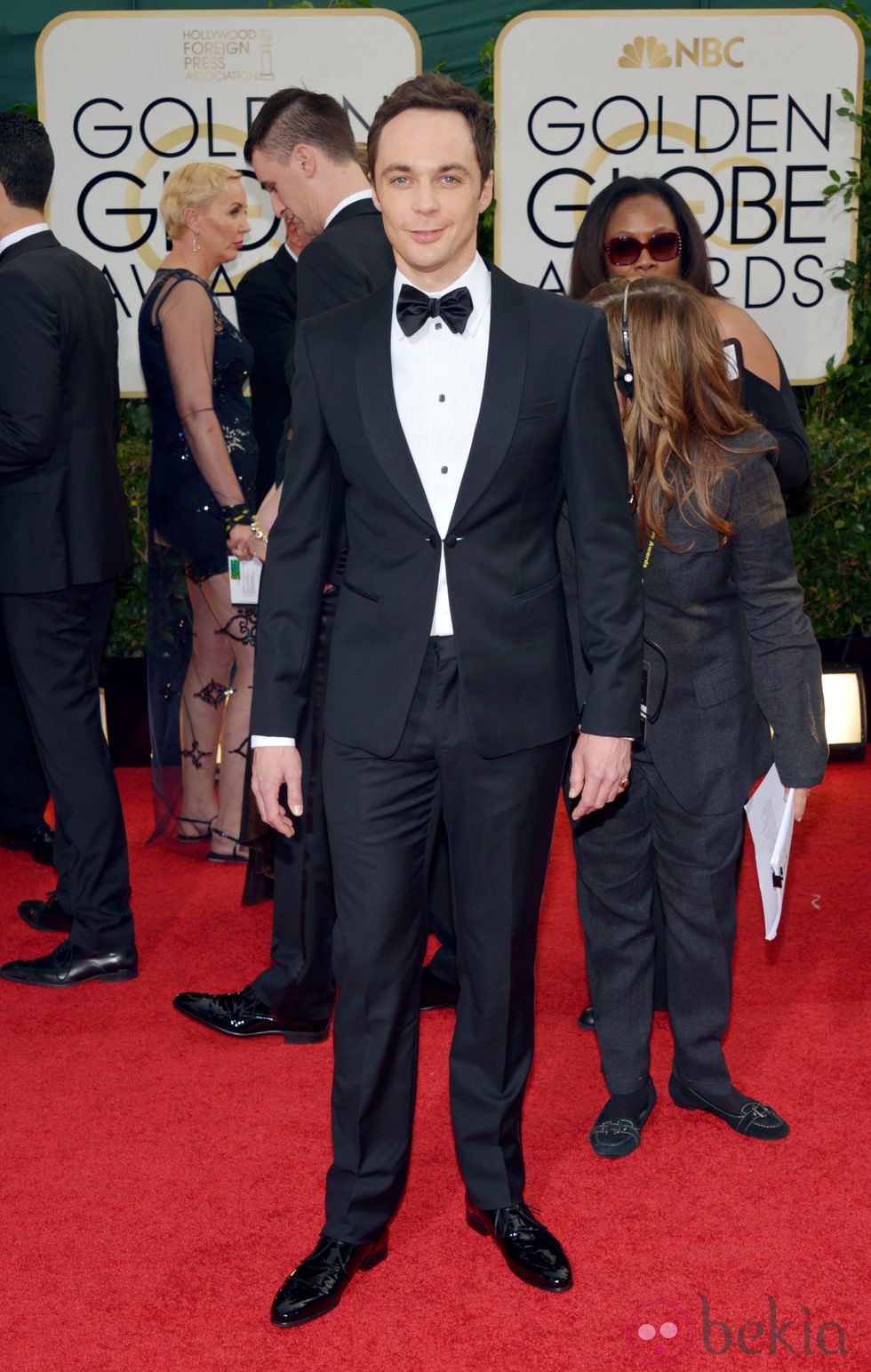 Jim Parsons en la alfombra roja de los Globos de Oro 2014