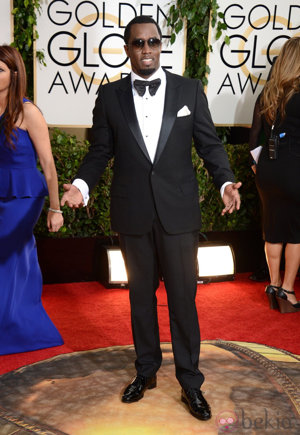 Sean Combs en la alfombra roja de los Globos de Oro 2014