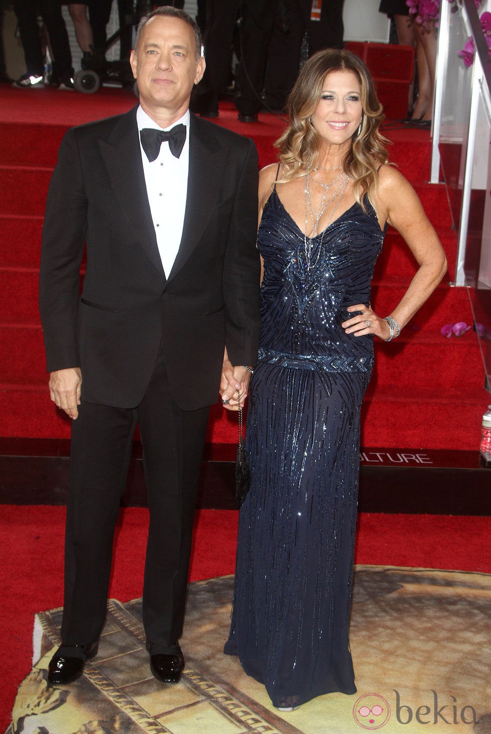 Tom Hanks en la alfombra roja de los Globos de Oro 2014