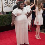 Gabourey Sidibe en la alfombra roja de los Globos de Oro 2014