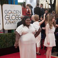 Gabourey Sidibe en la alfombra roja de los Globos de Oro 2014