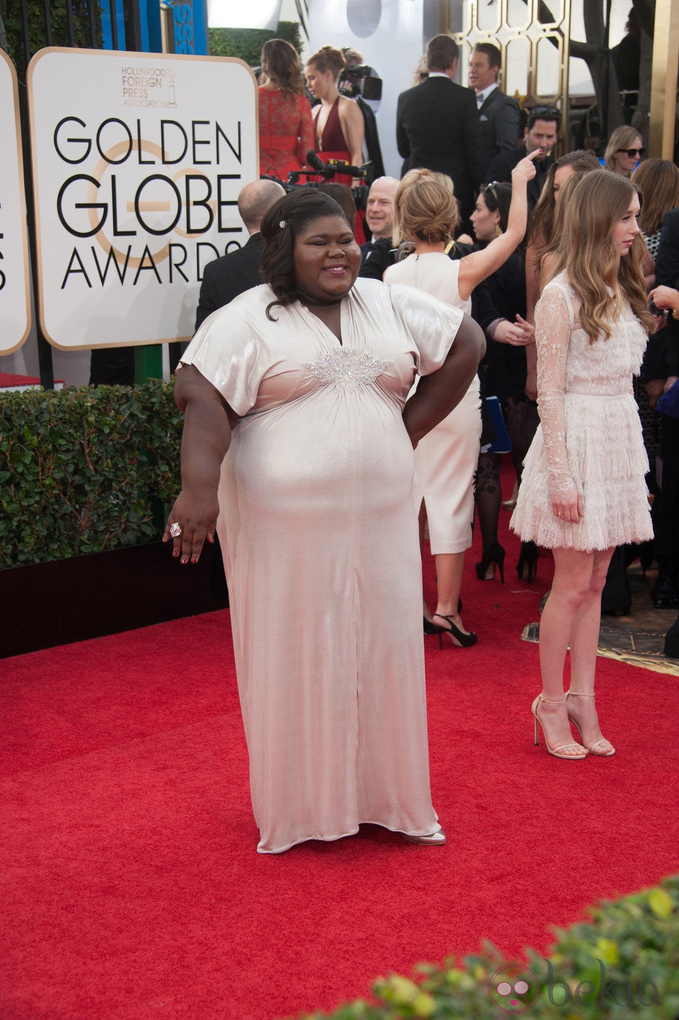 Gabourey Sidibe en la alfombra roja de los Globos de Oro 2014