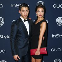 Nick Jonas y Olivia Culpo en la fiesta Warner Bros. tras los Globos de Oro 2014