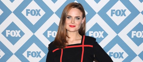 Emily Deschanel en la presentación de la temporada 2014 de Fox