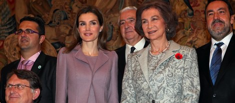 La Princesa Letizia y la Reina Sofía en la entrega de las condecoraciones de la Orden Civil de la Solidaridad Social