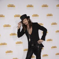 Steven Tyler en la fiesta del 50 aniversario del número de baño de Sports Illustrated