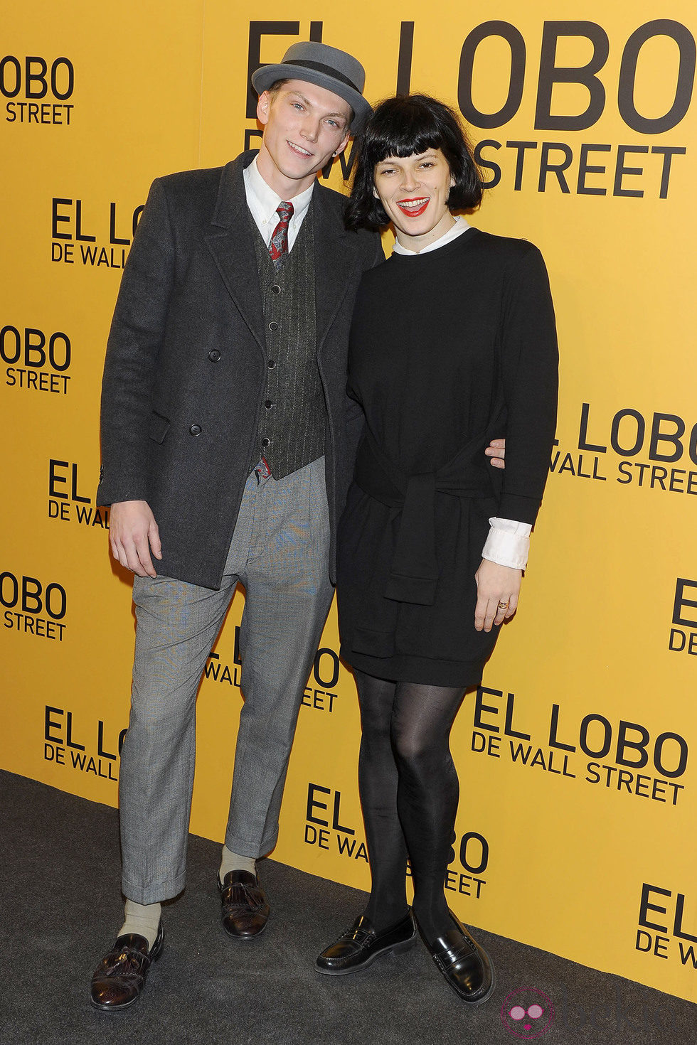 Bimba Bosé y Charlie Centa en el estreno de 'El lobo de Wall Street' en Madrid