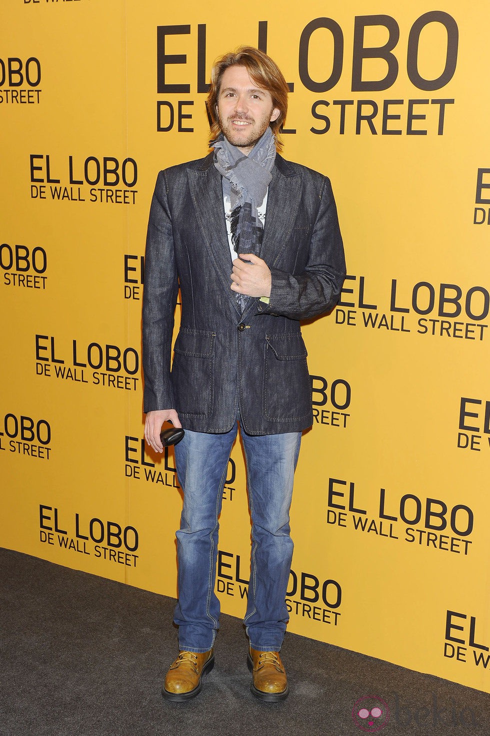 Manuel Martínez en el estreno de 'El lobo de Wall Street' en Madrid