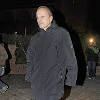 Miguel Bosé en la misa funeral por Simone Bosé