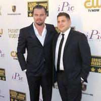 Leonardo DiCaprio y Jonah Hill en la alfombra roja de los Critics' Choice Movie Awards 2014