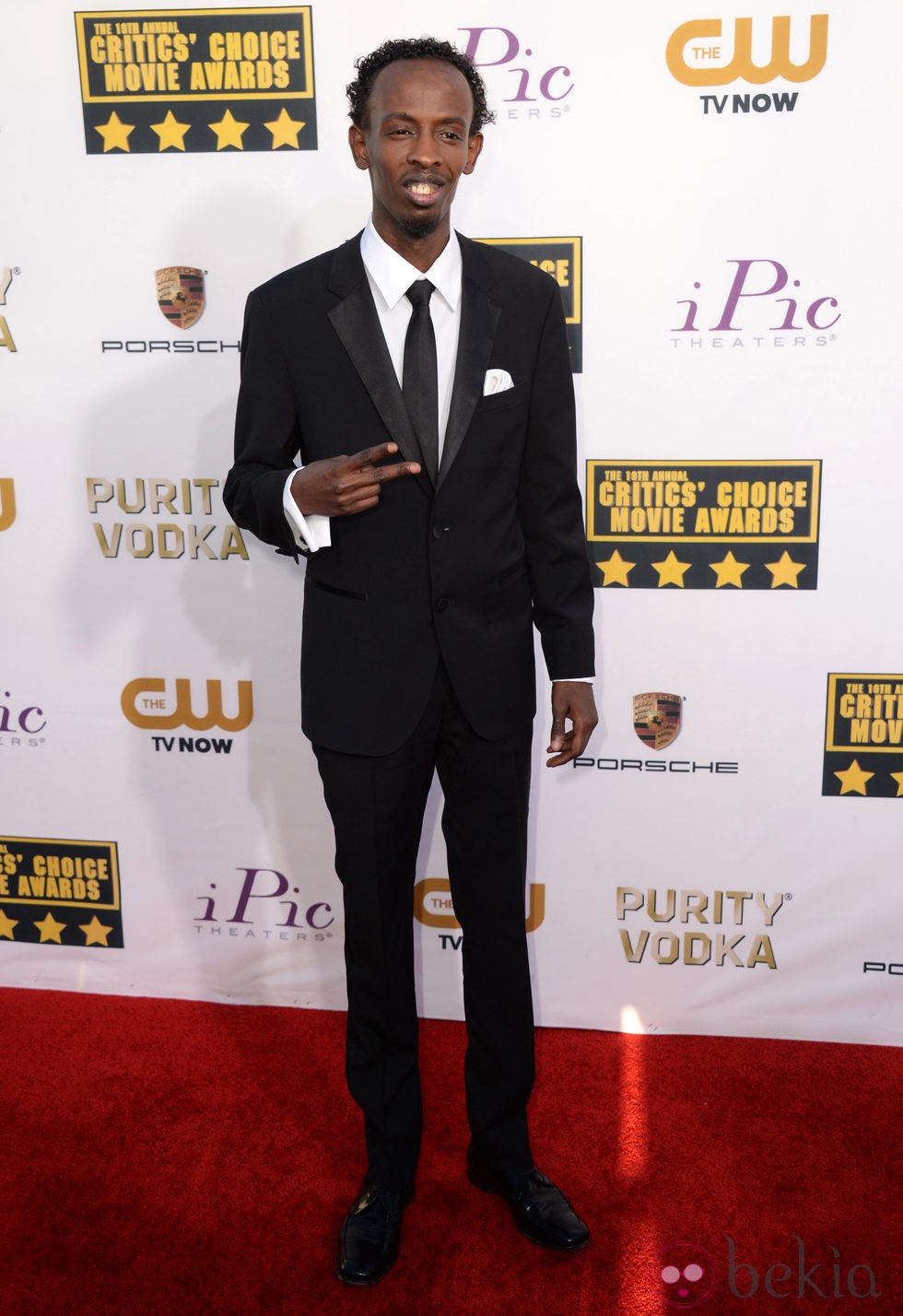 Barkhad Abdi en la alfombra roja de los Critics' Choice Movie Awards 2014