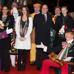 Alberto y Charlene de Mónaco, la Princesa Estefanía y Pauline Ducruet en el Festival Internacional de Circo 2014