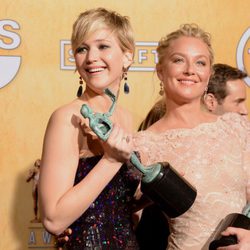 Jennifer Lawrence y el reparto de 'La gran estafa americana', ganadores de los Premios del Sindicato de Actores 2014