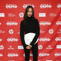 Zoe Saldana a su llegada al festival de cine 'Sundance' 2014