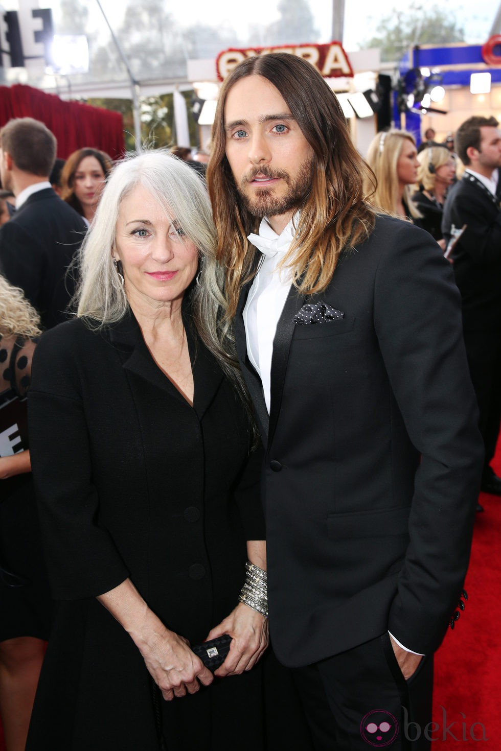 Jared Leto con su madre en los Premios del Sindicato de Actores 2014