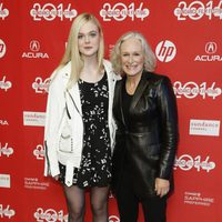 Elle Fanning y Glenn Close a su llegada al festival de cine 'Sundance' 2014