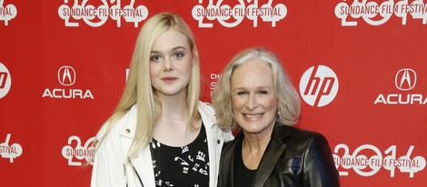 Elle Fanning y Glenn Close a su llegada al festival de cine 'Sundance' 2014