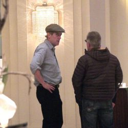 Hugh Laurie en un hotel de Valencia para el rodaje en la Ciudad de las Artes y las Ciencias de 'Tomorrowland'