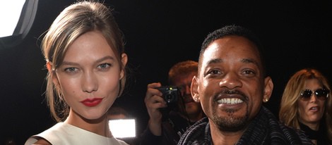 Karlie Kloss y Will Smith en el desfile de Dior de la Semana de la Moda Masculina de París 2014