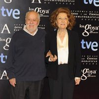 Jaime de Armiñán y Julia Gutiérrez Caba en la fiesta de nominados a los premios Goya 2014