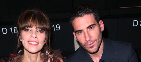 Miguel Ángel Silvestre y Maribel Verdú en el desfile de Alta Costura de Armani Privé primavera/verano 2014 de París