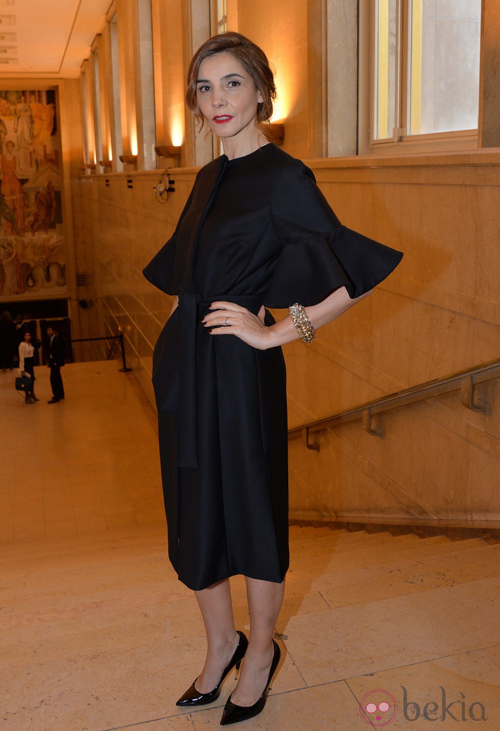 Clotilde Courau en el desfile de Alta Costura de Elie Saab de París primavera/verano 2014