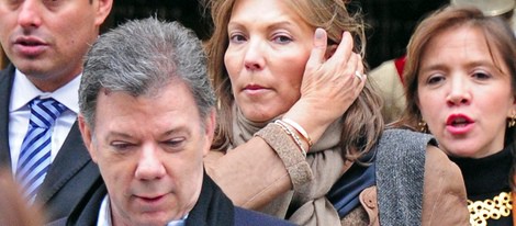 Juan Manuel Santos y su mujer de turismo por Madrid