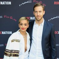 Rita Ora y Calvin Harris en el brunch previo a la entrega de los Premios Grammy 2014