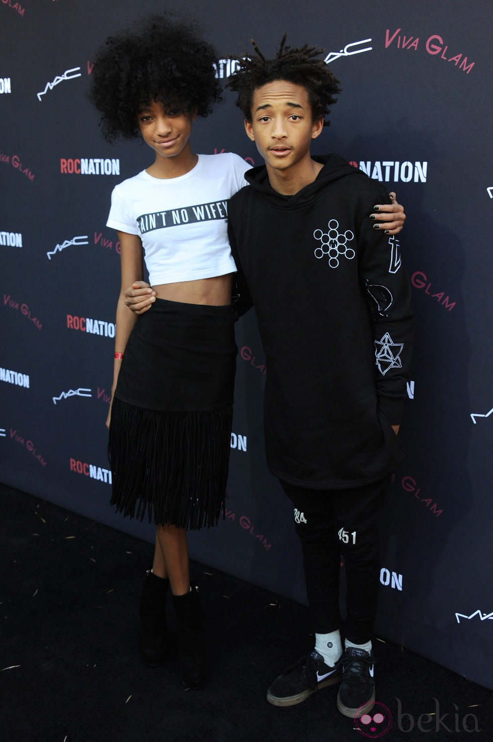 Willow y Jaden Smith en el brunch previo a la entrega de los Premios Grammy 2014