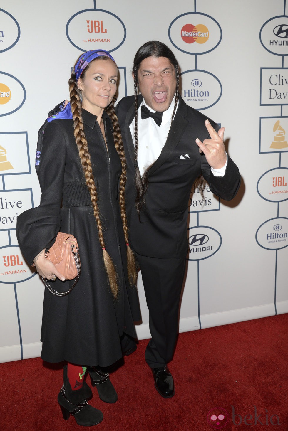 Robert Trujillo en la fiesta Pre-Grammy 2014 de Clive Davis